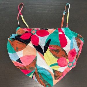 Colorful Floral Handkerchief Top